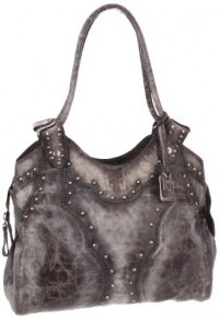 FRYE Vintage Stud Shoulder Bag,Black,One Size