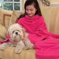 As Seen On TV Snuggie For Kids Pink with Slipper Socks