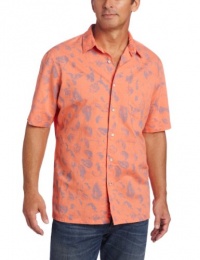 Nautica Men's Short Sleeve Seashell Linen Shirt