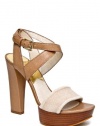 MICHAEL Michael Kors Nadina Platform Sandal (Dark Khaki, 7)