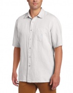 Nautica Men's Short Sleeve Solid Woven