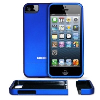 KHOMO Blue Slider Case with Rubberized texture for newly released Apple iPhone 5