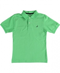 Nautica Solid Pique Polo (Sizes 8 - 20) - jade green, 10 - 12