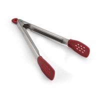 KitchenAid Silicone Tipped Stainless Steel Tong, Red