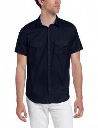 Calvin Klein Sportswear Men's Short Sleeve Grid Check Dobby Woven