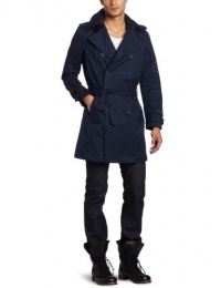 Diesel Men's Jathen Trench Coat, Navy/Blue, X-Large