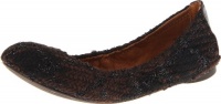 Lucky Women's Emmie2 Ballet Flat,Black/Brown Boucle,9.5 M US