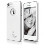 elago S5 Slim Fit Case for iPhone 5 + Logo Protection Film included - eco friendly Retail Packaging - White