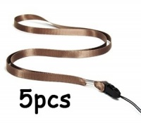 COSMOS ® 5 pcs Brown Long Neck Strap Band Lanyard (36 inch full round length) For Camera Cell phone ipod mp3 mp4 PSP Wii ID card badge and other Electronic Devices + Cosmos cable tie