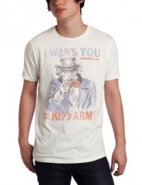 JUNK FOOD CLOTHING Men's Kiss Army Short Sleeve Tee, Sugar, X-Large