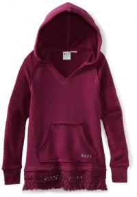 Roxy Kids Girls 7-16 Cheer Squad Hoodie Sweater, Deep Berry, Medium