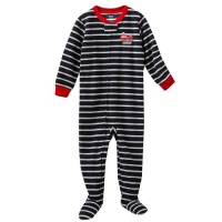 Carter's Boys One-piece mom's little hero Micro Fleece Footed Blanket Sleeper Pajama (12 Months)