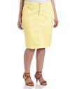 NYDJ Women's Plus-Size Emma Skirt Twill Pastel