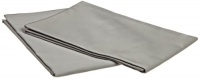 Calvin Klein Home Solid Sateen Pearl Edge Standard Pillowcases, Platinum, Pair