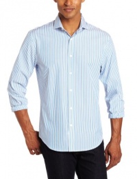 Perry Ellis Men's Long-Sleeve Bengal Stripe Woven Shirt