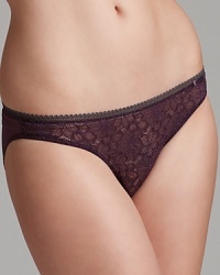 Lace-front bikini with mesh back from Calvin Klein Underwear. Style #F3536