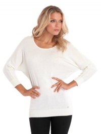 GUESS Leola Three-Quarter Sleeve Pullover, MACADAMIA (MEDIUM)