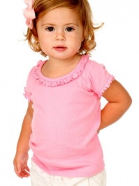 Kavio! Infants Sunflower Short Sleeve Top - Baby Pink - 24M