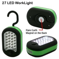 27 LED Super Bright - Deluxe Glow Work/Utility Light - Magnetic w/Hook(Green)