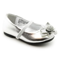 Rampage Girls Lil Arielle Toddler Girls Size 7 Silver Synthetic Flats Shoes