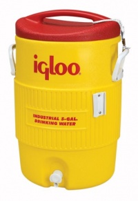 400 Series Coolers - 5 gal yellow/red plasticind. cooler