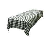 60 x 102 in. Rectangular Tablecloth Black & White Checker