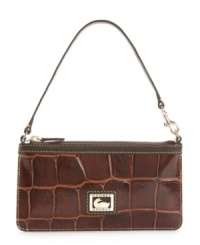 Dooney & Bourke's croc-embossed wristlet converts to a mini purse for a second cute look.