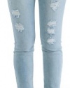 (CE1580-Coachella-11) Dollhouse Juniors Distressed Skinny Jeans in Coachella Size: 11