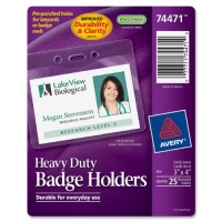 Avery Heavy-Duty Badge Holders for Inserts up to 3 x 4 Inches, Pack of 25 (74471)