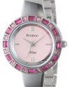 Armitron Women's 75/5130PKSV Pink Swarovski Crystal Accented Silver-Tone Bangle Watch