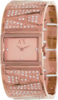 Armani Exchange Rose Gold-Tone Stainless Steel Bangle Ladies Watch AX4114