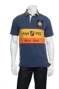 Polo Ralph Lauren Men's Custom-Fit Short Sleeve Rugby, Boston Navy, M