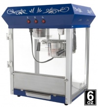 Deluxe 6oz Blue Popcorn Maker Machine by Paramount - New Full Size 6 oz Popper