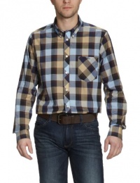 Ben Sherman Men's Ombre Gingham Long Sleeve Woven Shirt