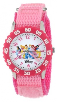 Disney Kids' W000042 Multi-Princess Stainless Steel Time Teacher Watch