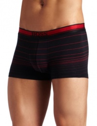 HUGO BOSS Men's Striped Boxer Brief, Black, Small