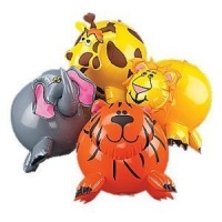 12-pack Inflatable Jungle Animal Shaped Beach Balls