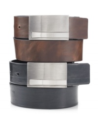 Have it both ways. This convenient, reversible leather belt from Alfani makes staying stylish easy.