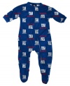 It's never too early to show team support. Suit your smallest fan up in this fun New York Giants footed coverall from Outerstuff.