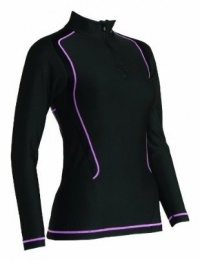 CW-X Insulator Web Top - Long-Sleeve - Women's Black/Rose Pink, S