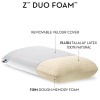 Z by Malouf DUO-FOAM Two-Sided Talalay Latex - Dough Memory Foam Pillow, QUEEN