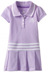 adidas Baby-Girls Infant Pretty Pleats Polo Dress, Orchid Bloom, 24 Months