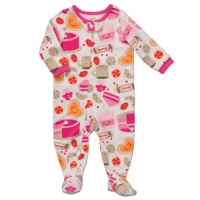 Carter's Girls Sweet Treats Fleece Footed Pj's 2t-5t (4t)