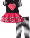 Rare Editions Baby Girls Newborn Tutu Leg Set, Fuchsia/Black, 3-6 Months