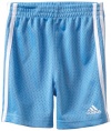 adidas Boys 2-7 Basic mesh short, Azure Blue, 6