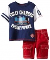 Thomas & Friends Boys 2-7 2 Piece Knit Pullover and Woven Short, Red, 3T