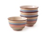 Tabletop Lifestyles 6-Inch Cereal Bowl, Sedona Stripe, Set of 4