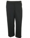 Calvin Klein Womens Flat Front Stretch Cropped Pants