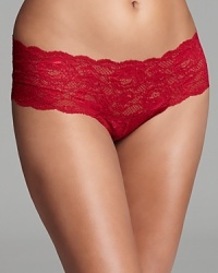 These hip-hugging hotpants are rendered in Cosabella's signature stretchy lace for the perfect fit. Style #NEVER07ZL.