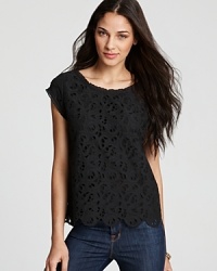 Articulated in vintage-inspired eyelet, this Joie top makes for a feminine addition to your favorite jeans.